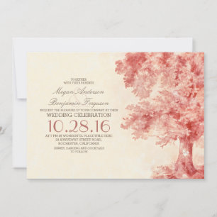 invitation à un mariage à l'aquarelle rouillée d'u