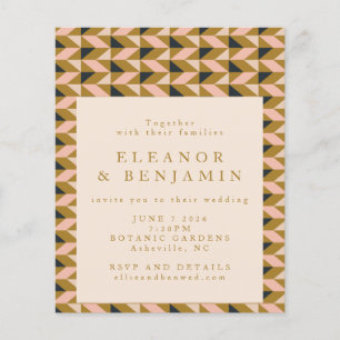 Invitation à un mariage Art Déco tout-en-un