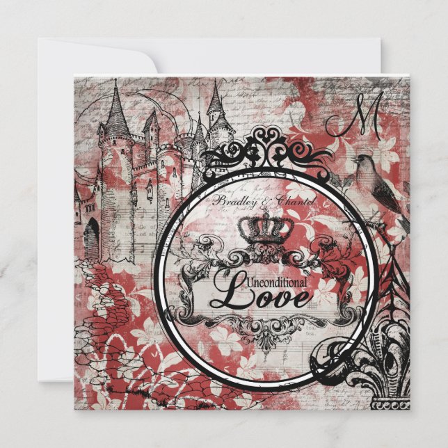 Invitation à un mariage d'amour inconditionnel de  (Devant)