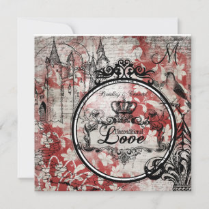 Invitation à un mariage d'amour inconditionnel de 