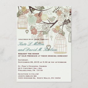 Invitation à un mariage d'arbre pour les fleurs de