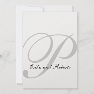 Invitation à un mariage de monogrammes de livre bl