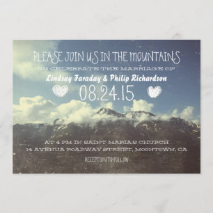 invitation à un mariage de montagne