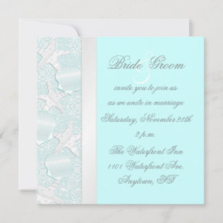 Invitation à un mariage de plage avec poisson de m