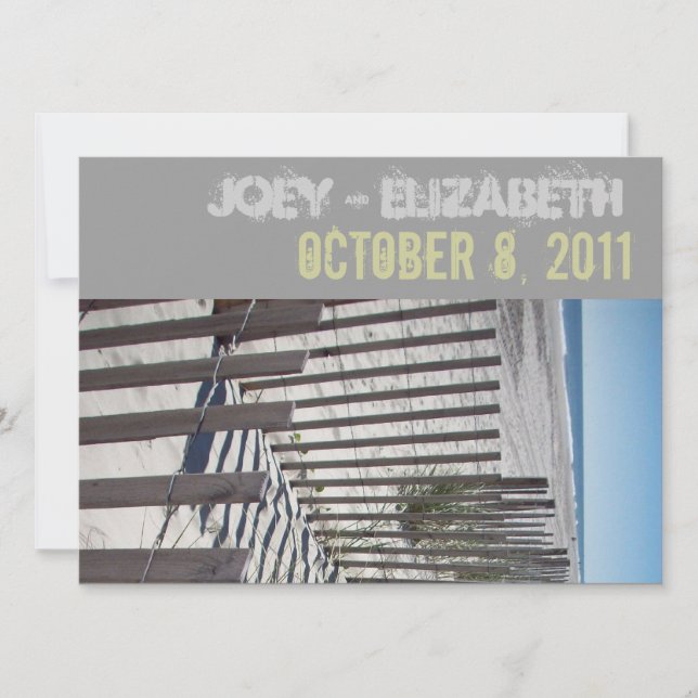 Invitation à un mariage de plage moderne (Devant)