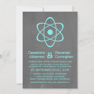 Invitation à un mariage de tableau de bord atomiqu
