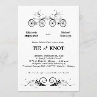 Invitation à un mariage de vélos d'époque