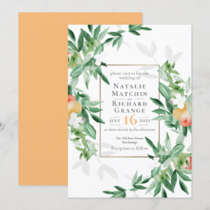 Invitation à un mariage de verger d'été