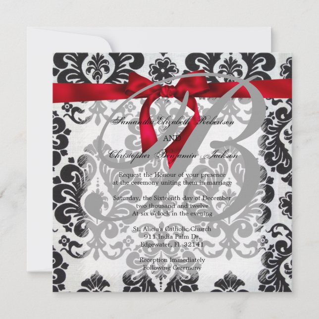 Invitation à un mariage d'or à l'élégance Golden A (Devant)