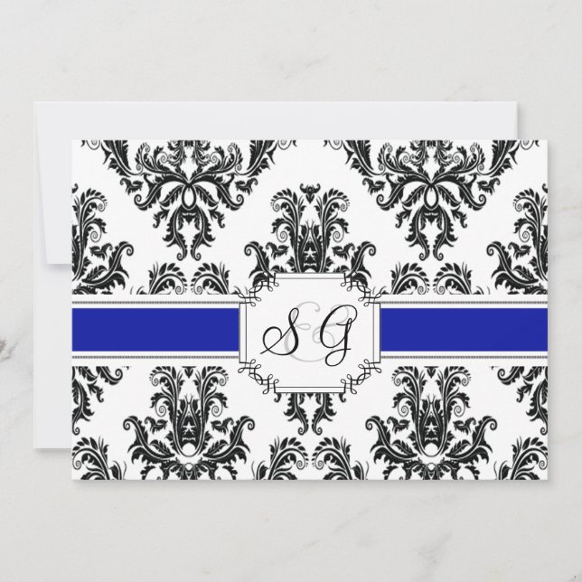 Invitation à un mariage élégant de l'antique Royal (Devant)