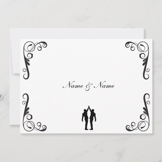 Invitation à un mariage gay et gay (Devant)