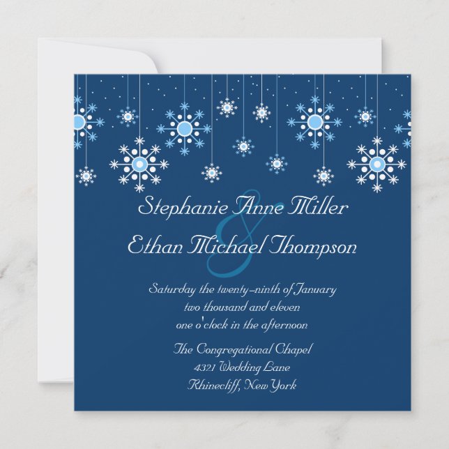 Invitation à un mariage hivernal (Devant)
