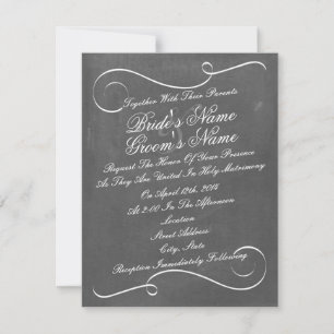 Invitation à un mariage inspiré par une simple Mar