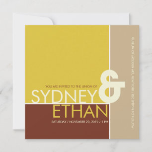 Invitation à un mariage moderne minimaliste simple