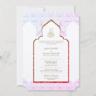 Invitation à un mariage NIKAH - Mosquée ornée Wali