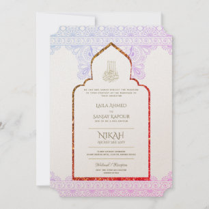 Invitation à un mariage NIKAH - Mosquée ornée Wali