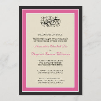 Invitation à un mariage noir/pouchia tout simple 5