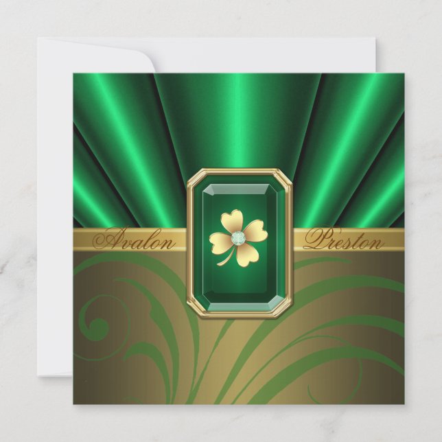 Invitation à un mariage pour la Saint Patrick de l (Devant)