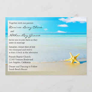 Invitation à un mariage pour Starfish Destination 