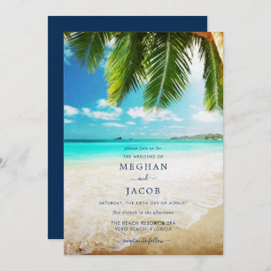 Invitation à un mariage sur la plage de Tropical I