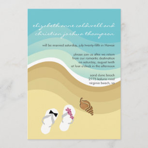 Invitation à un mariage sur la plage tropicale
