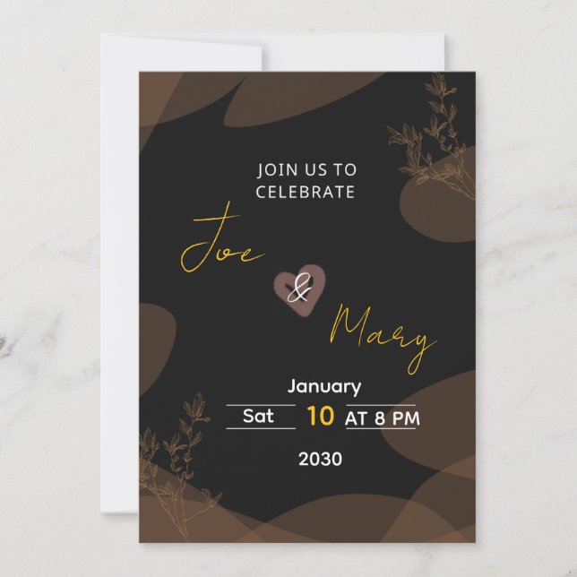 Invitation à un mariage Vous Carte (Devant)