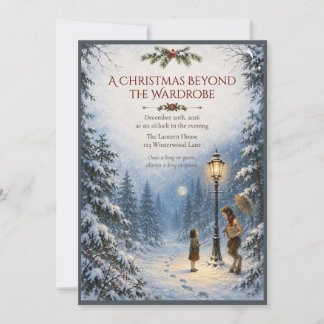 Invitation à un Noël enchanté inspiré de Narnia
