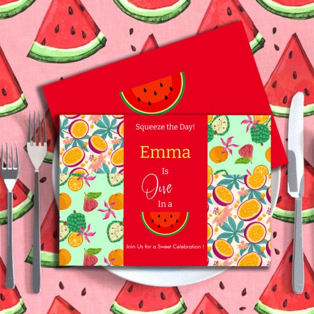 Invitation à un premier anniversaire dans un Melon (Créateur téléchargé)