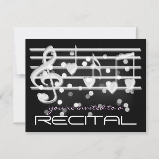 invitation à un récital de musique de notes magiqu