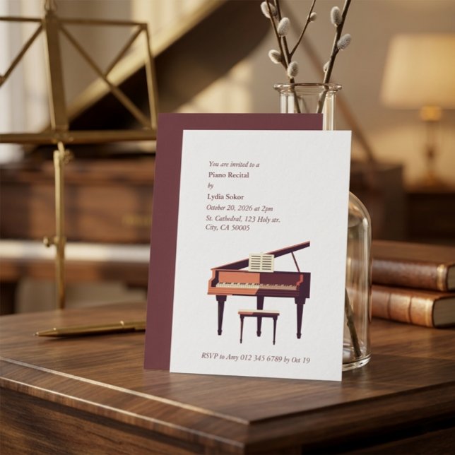 Invitation à un récital élégant de piano à queue (Créateur téléchargé)