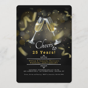 Invitation à un toast d'anniversaire de mariage
