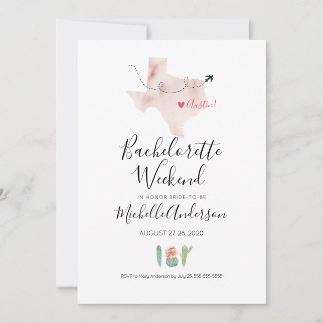 Invitation à un week-end de fête de fiançailles à  (Devant)