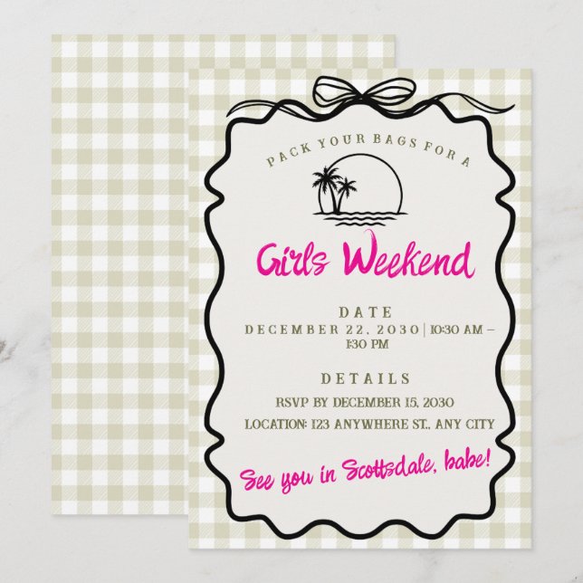 Invitation à un week-end entre filles - Enterremen (Devant / Derrière)