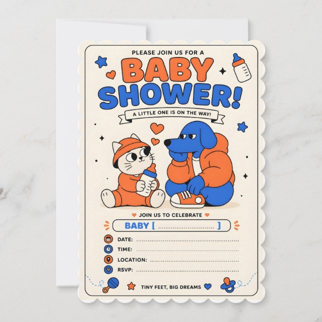 invitation à une baby shower (Devant)