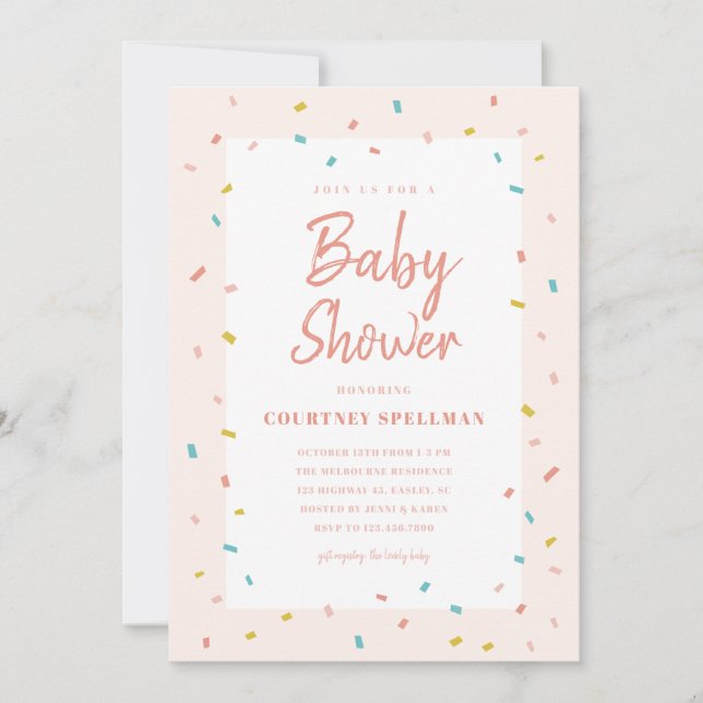 Invitation à une baby shower (Devant)