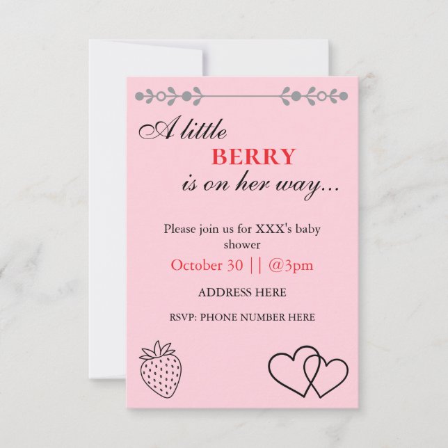 Invitation à une Baby Shower (Devant)