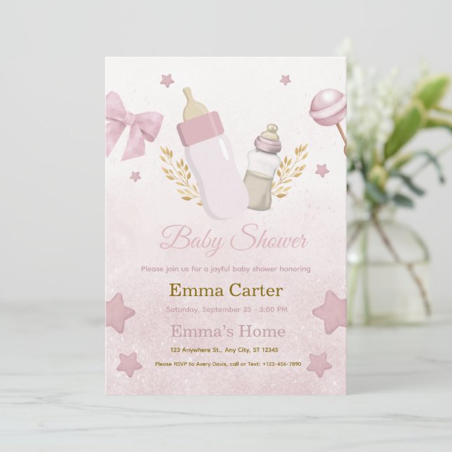 Invitation à une Baby Shower (Debout devant)