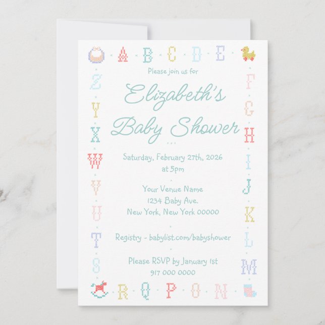 Invitation à une Baby Shower (Devant)