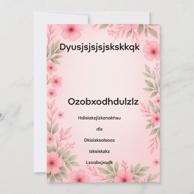 Invitation à une baby shower  (Devant)