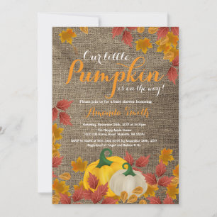 Invitation à une baby shower automnale rustique av