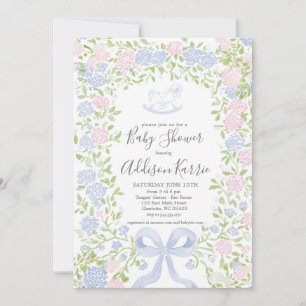 Invitation à une baby shower avec un cheval à basc