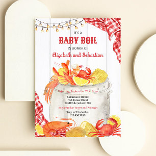 Invitation à une baby shower avec une ébullition d