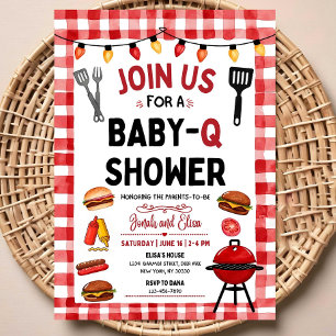 Invitation à une Baby Shower BBQ Thème Grill & C