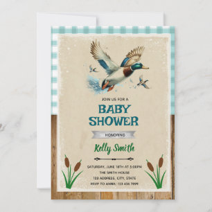 Invitation à une baby shower canard 