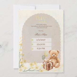 Invitation à une baby shower| Carte de baby shower