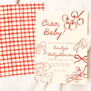 Invitation à une Baby Shower Ciao : Illustration I