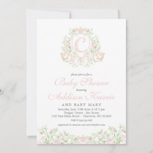 Invitation à une baby shower Cygne