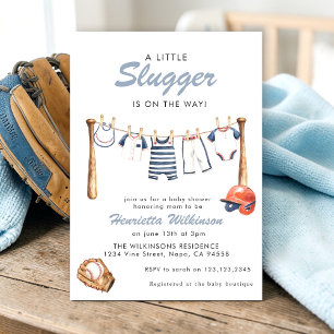 Invitation à une Baby Shower de Baseball - Un Peti