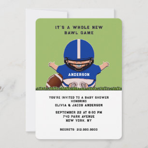 Invitation à une baby shower de football