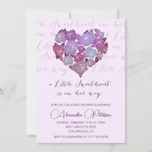 Invitation à une baby shower de la Saint-Valentin